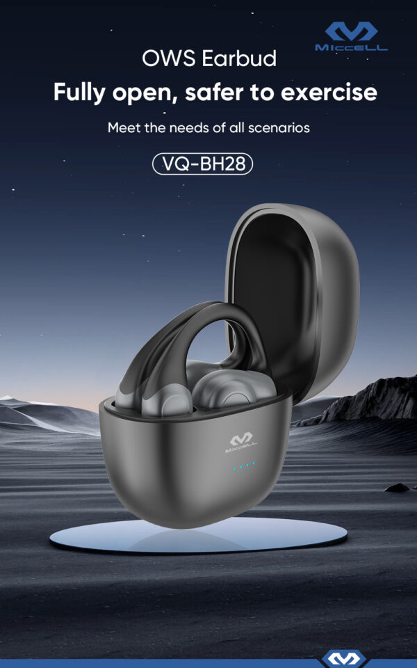 Miccell Wireless Ear hook Black (VQ-BH28)