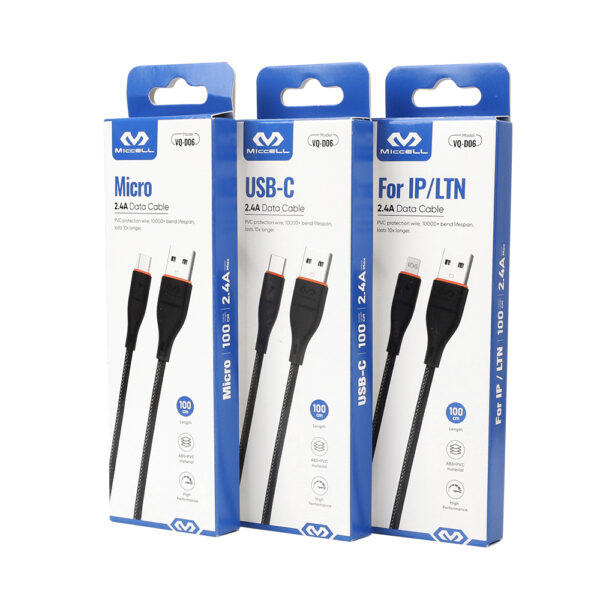 Miccell 1M Charging Cable USB -C (VQ-D06) - Image 2
