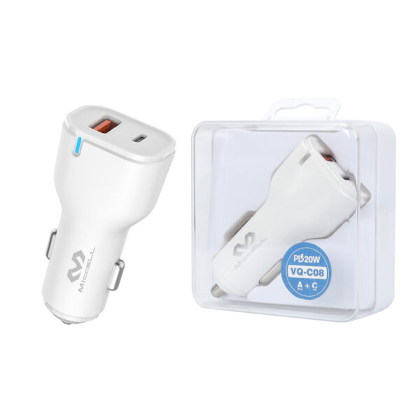 Miccell Car Charger USB -Type C (VQ-C08)